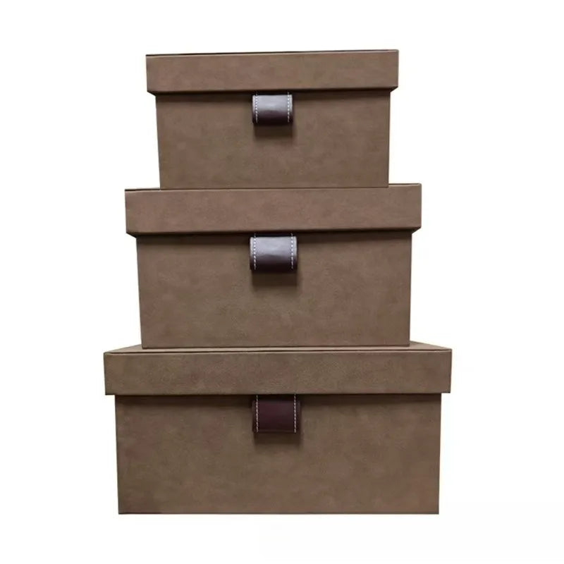 Luxury Leather Storage Box – 50L Large Closet Organizer Leather Storage Box Babs