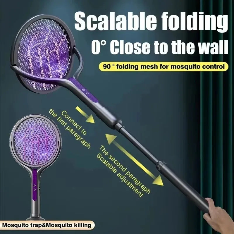2-in-1 Electric Mosquito Swatter with Lamp | USB Rechargeable Electric Mosquito Swatter Babs