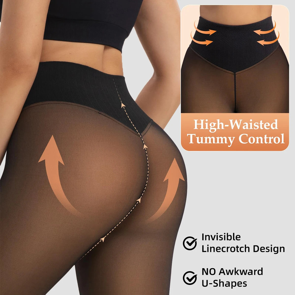 Women's Fleece Lined Thermal Tights – Warm Winter Leggings Thermal Fleece Tights Babs