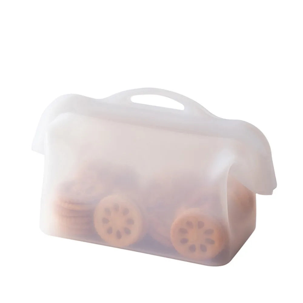 Leak-Proof Silicone Food Storage Bags – Reusable & BPA-Free Silicone Food Storage Bag Babs White
