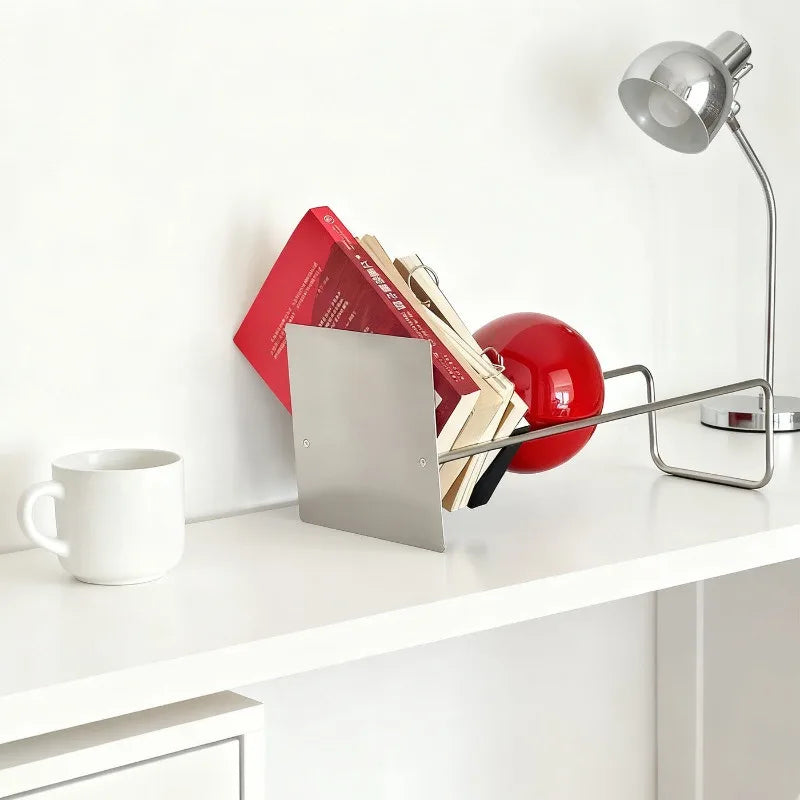 Gravity Ball Stainless Steel Book Stand | Modern Desk Bookshelf Desk Bookshelf Stand Babs