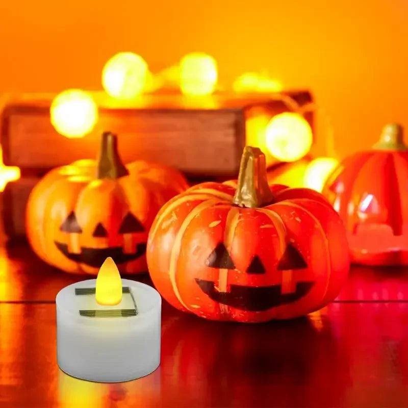 Solar Flameless Flickering Tea Lights for Outdoor & Home Decor Solar Flameless Candles Babs