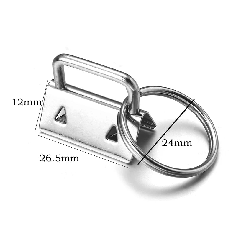 10pcs Metal Belt Clip Key Fob Foldover Connector DIY Hardware DIY Craft Hardware Babs