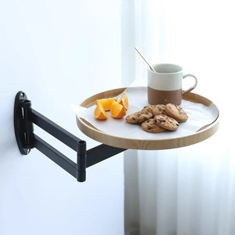 Nordic Minimalist Foldable Round Coffee Table | Wood Side Table Foldable Coffee Table Babs