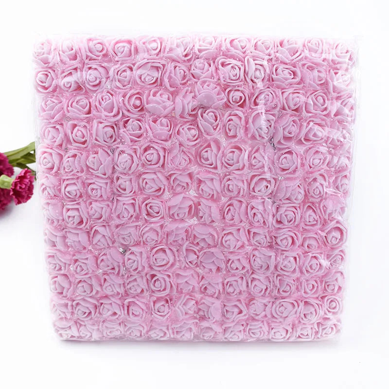144pcs Artificial Foam Rose Heads for Wedding & Home Décor DIY Artificial Flower Heads Babs color 18 1pc