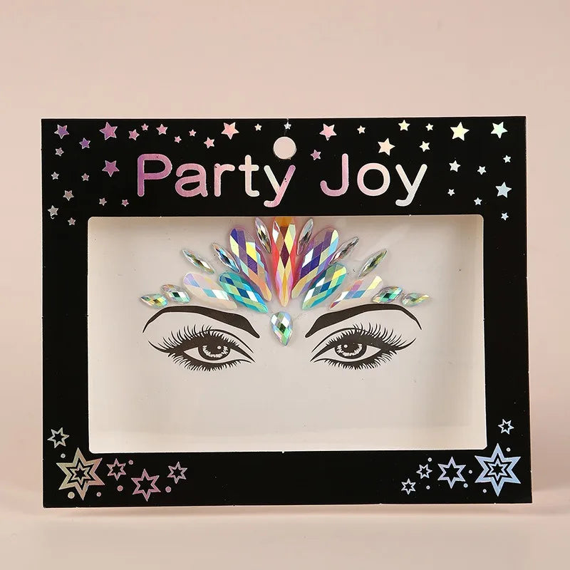 20-Pack Crystal Face & Body Gem Stickers – Rhinestone DIY Decor Face & Body Gems Babs 3