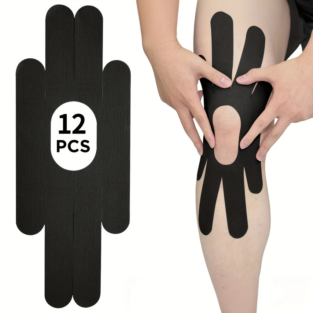 12-Piece K-Gel Knee Support Tape – Hiking & Running Knee Support Tape Babs