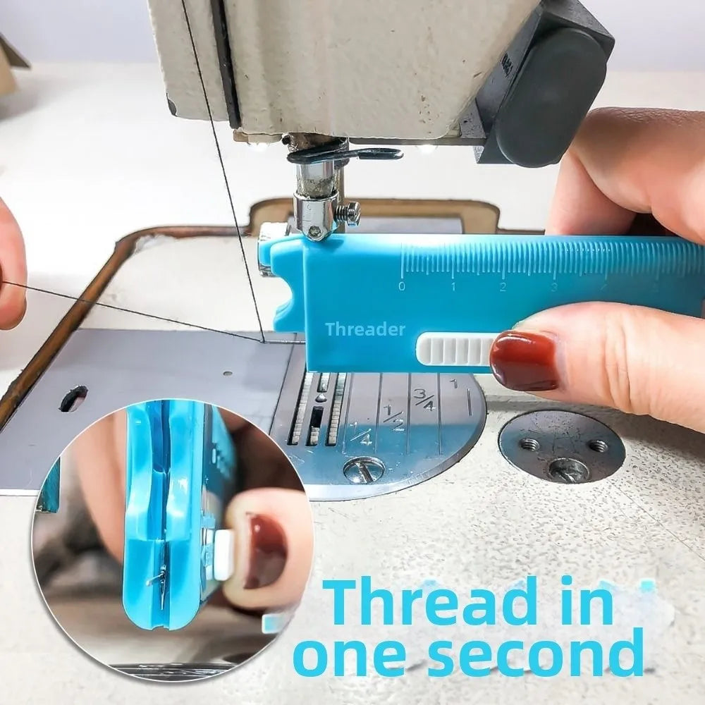 Automatic Needle Threader with Magnifier & Ruler | Sewing Tool Needle Threader Tool Babs