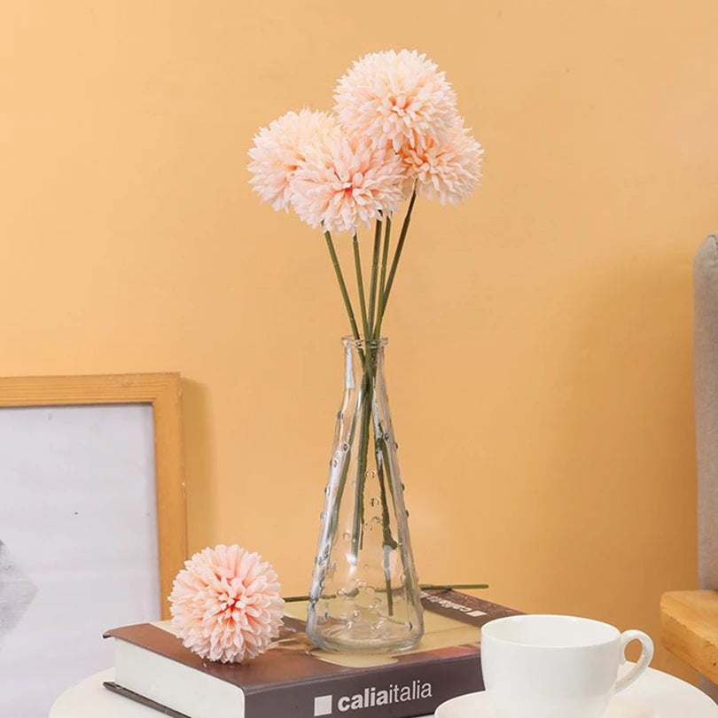 Artificial Silk Dandelion Hydrangea Flowers – Wedding & Home Décor Artificial Flower Set Babs