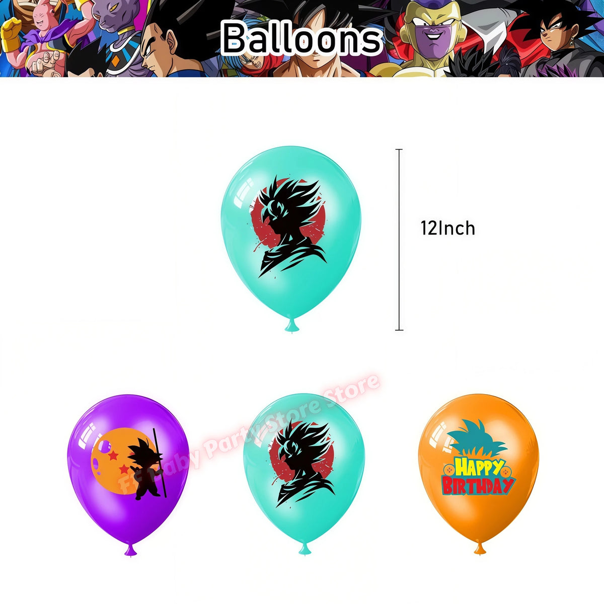 Dragon Ball Z Birthday Party Supplies – Goku Balloons, Cups & Plates