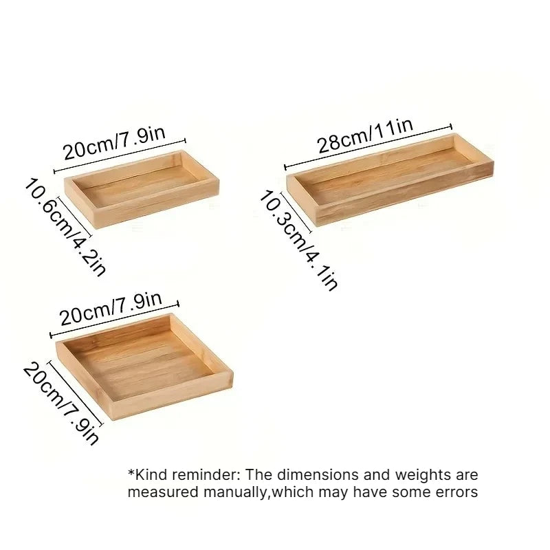 Bamboo Wood Serving Tray – Rectangular Tea & Food Tray Wooden Serving Tray Babs