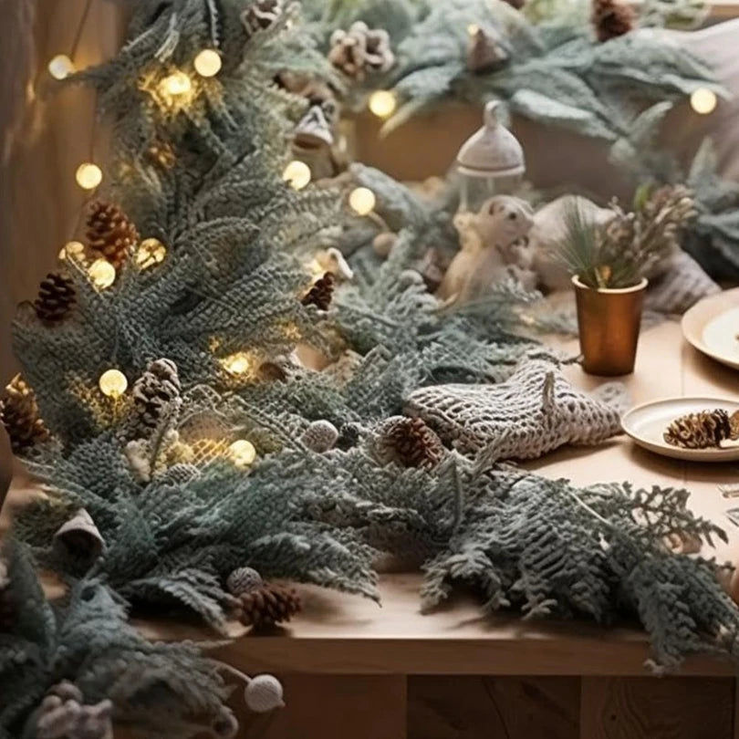 Artificial Cedar Rattan Wreath 200cm – Christmas & Garden Decor Artificial Wreath Garland Babs