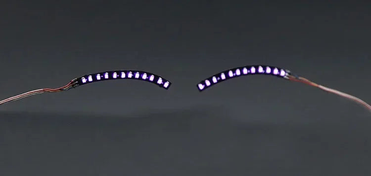 LED Light-Up False Eyelashes – Party, Club & Halloween LED False Eyelashes Babs purple