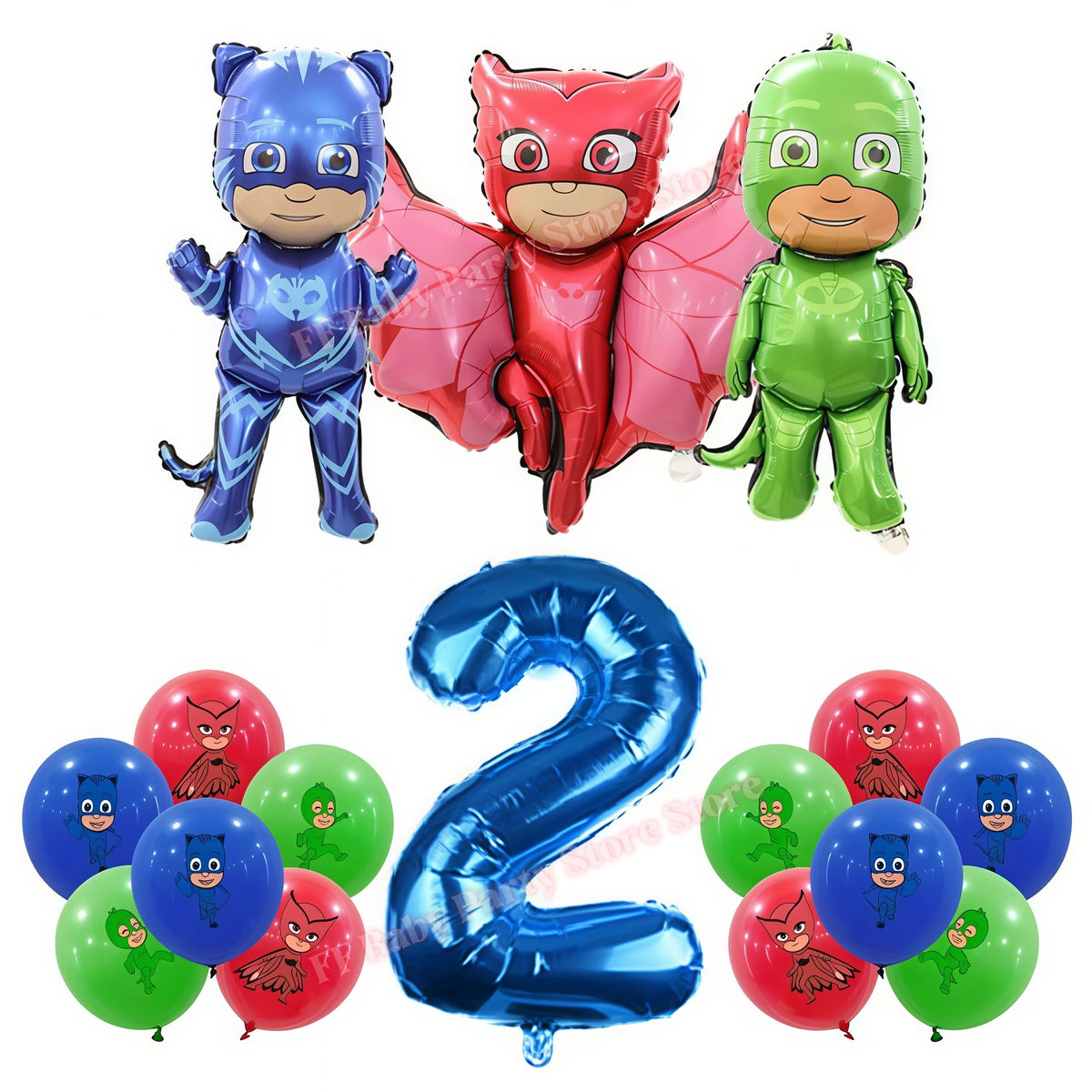Superhero Birthday Party Supplies – Plates, Cups, Balloons & Banner Party Decoration Set Babs 22pcs Balloons-2