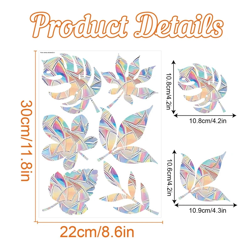 Rainbow Suncatcher Window Stickers – Cat & Butterfly PVC Decals Window Suncatcher Sticker Babs Leaf
