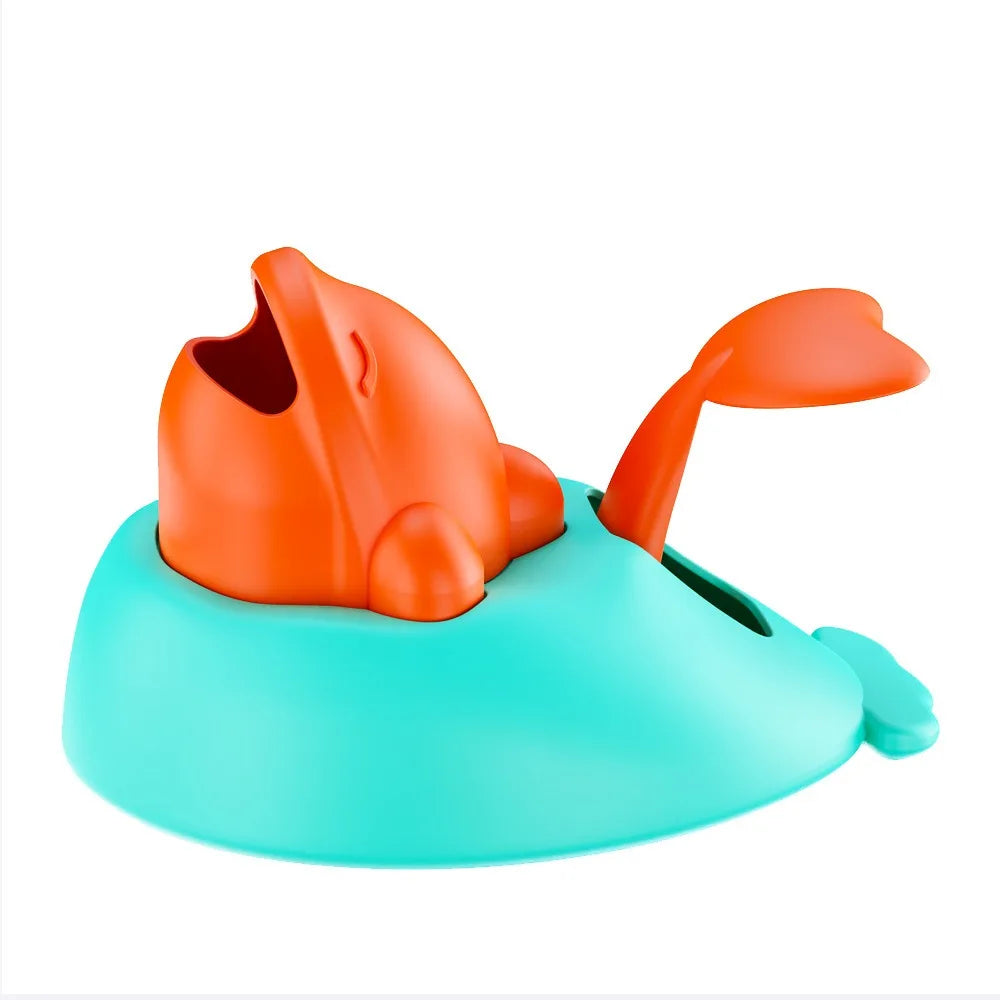 Whale Pet Treat Dispenser Puzzle Toy – Slow Feeder for Dogs & Cats Pet Puzzle Feeder Babs Orange