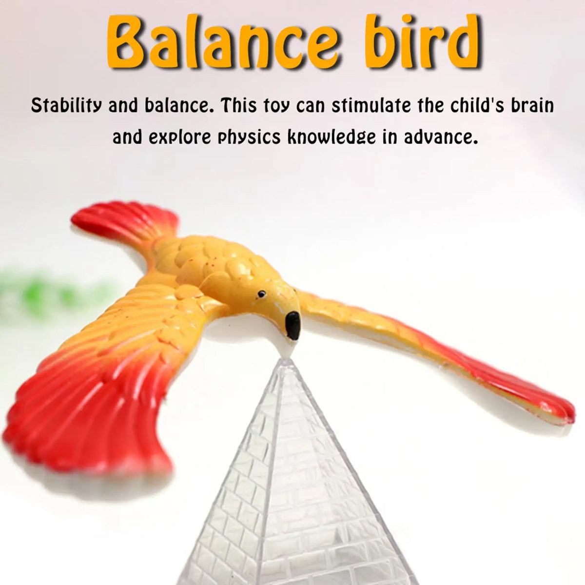 Balancing Eagle Gravity Toy with Pyramid Stand | Desk Decor Novelty Gravity Toy Babs