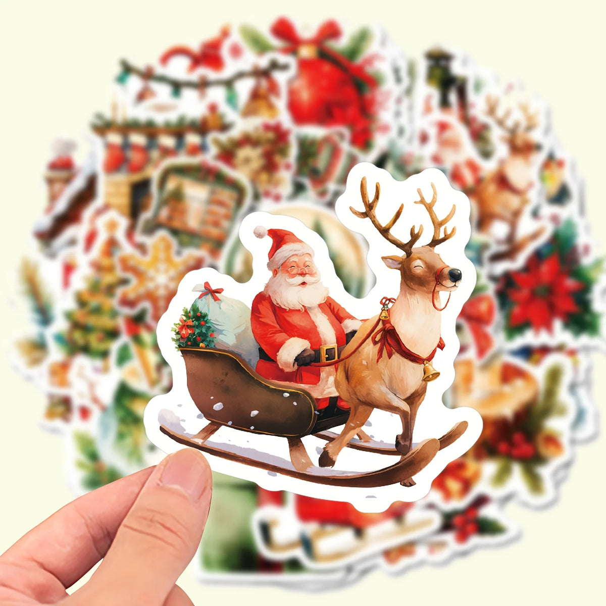 50 Christmas Vinyl Stickers – Laptops, Bottles & More Vinyl Sticker Pack Babs