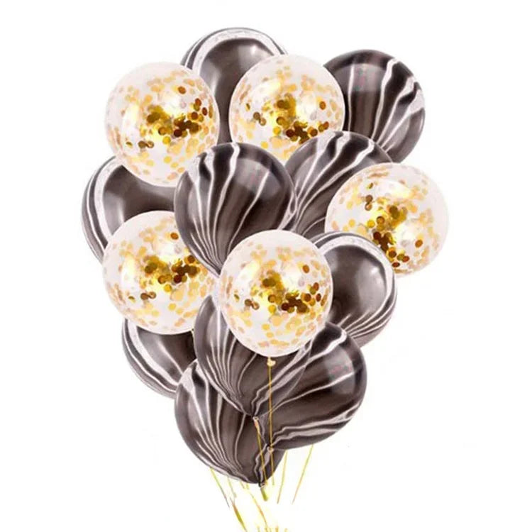 10-Pack Rose Gold Metallic Confetti Latex Party Balloons Party Balloons Babs 10 10inch