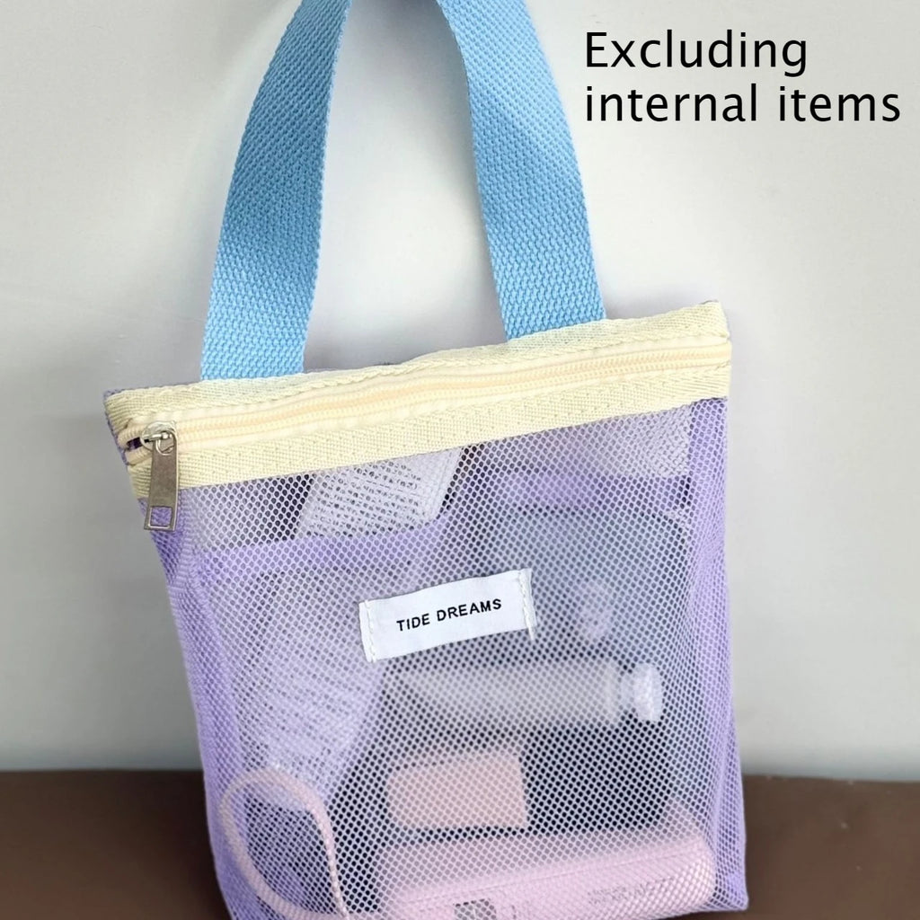 Waterproof Mesh Toiletry Bag – Travel Cosmetic Organizer Travel Toiletry Bag Babs PURPLE
