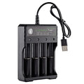 4-Slot Smart USB Charger for 18650 26650 Lithium-Ion Batteries Battery Charger Babs USB 4 Slots