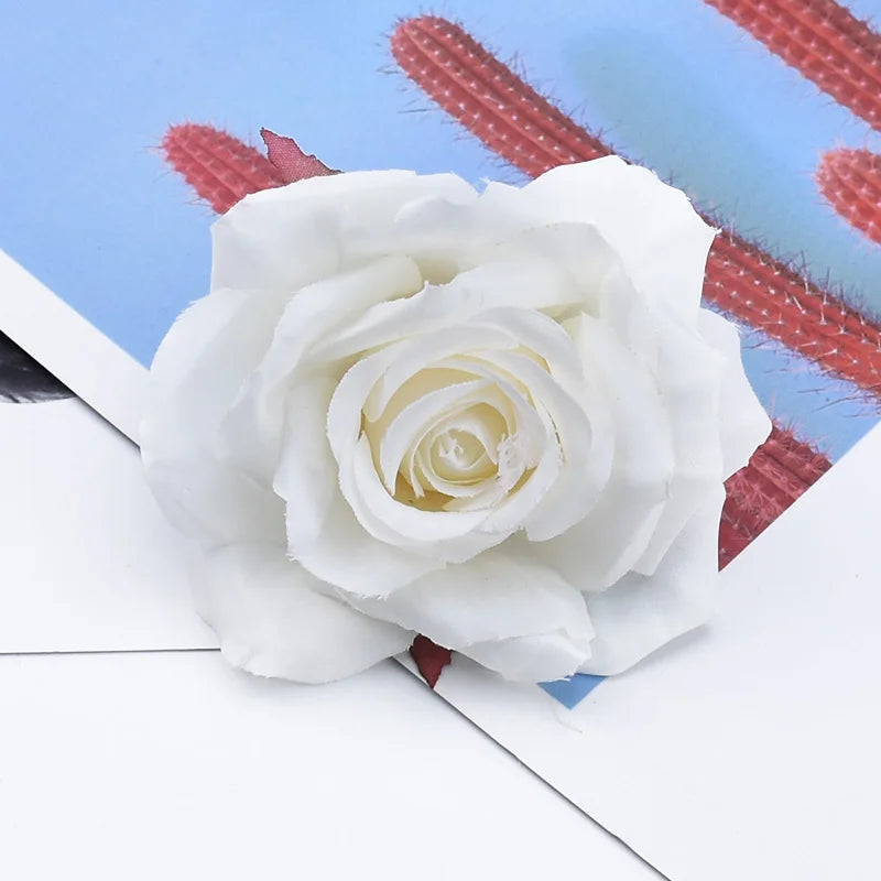 Silk Rose Artificial Flowers 5/10 Pcs – Wedding & Home Décor Artificial Silk Flowers Babs color 2 5 Pieces