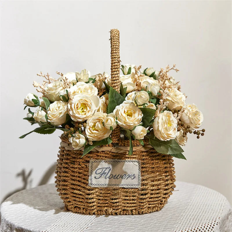 Artificial Silk Peony Bouquet – Wedding & Home Floral Decor Artificial Silk Flowers Babs