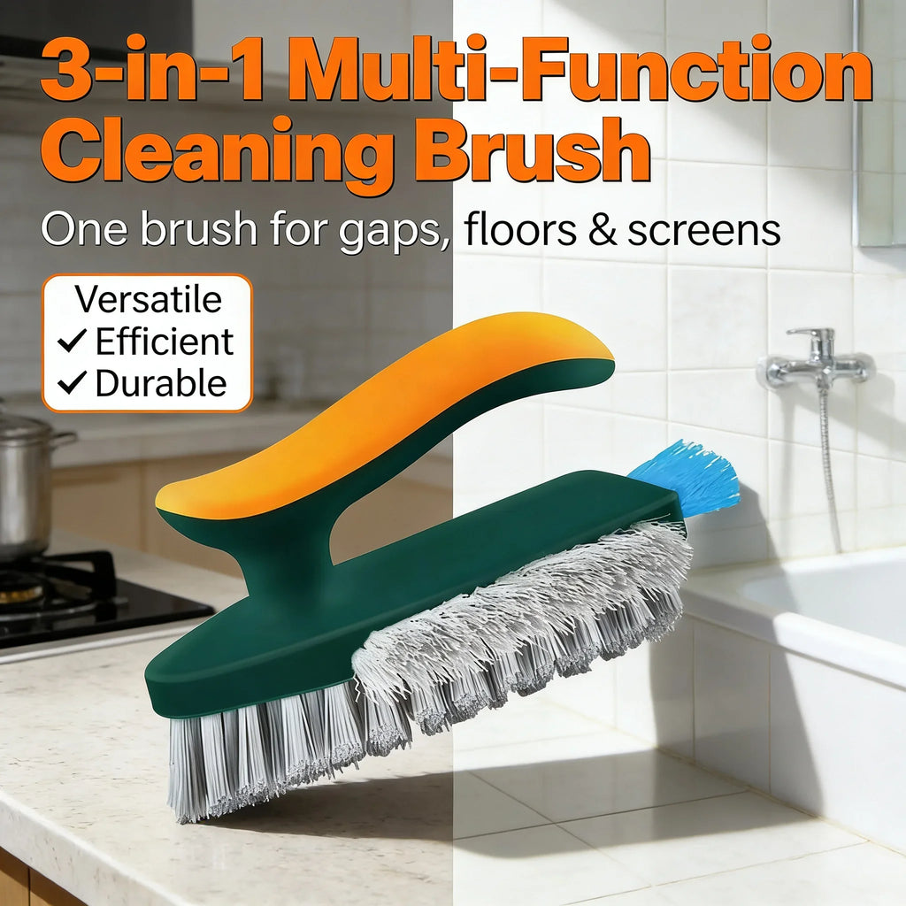 T-Handle Scrub Brush with Gap Grout Cleaner – Kitchen & Bath Cleaning Scrub Brush Babs