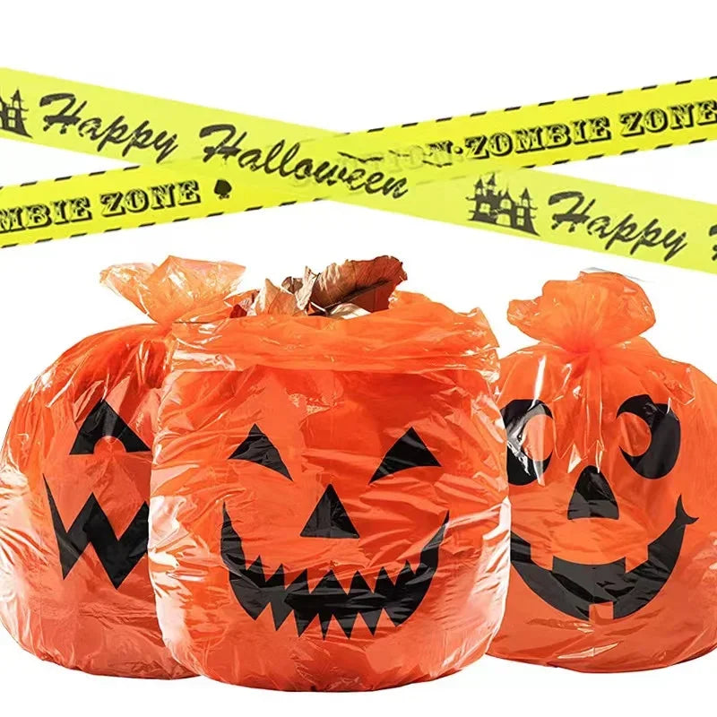 Halloween Pumpkin Lawn Bags & Warning Tape – Yard Decor Halloween Lawn Decor Babs