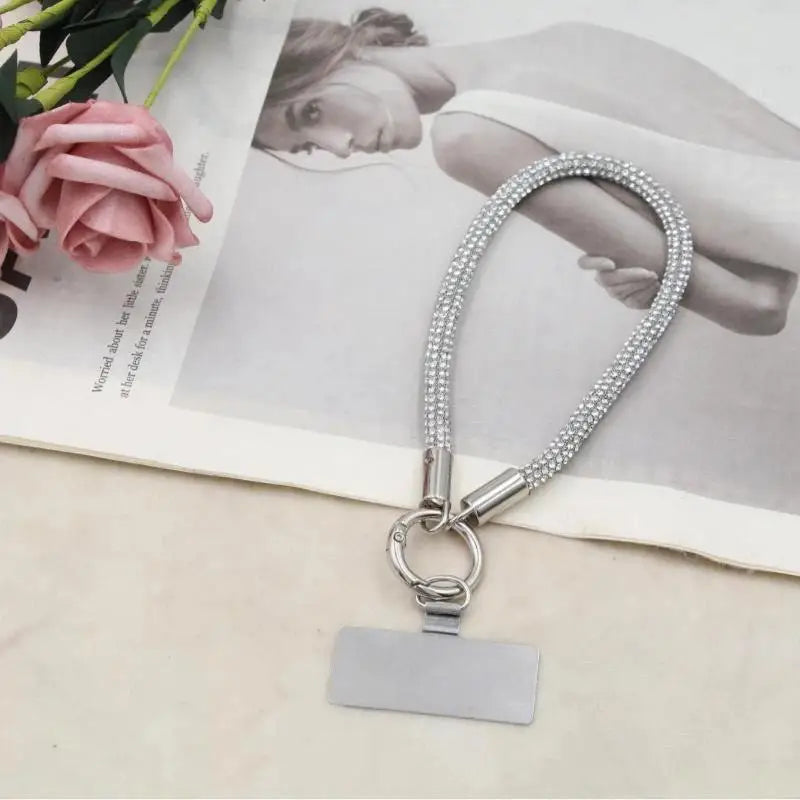 Glitter Rhinestone Phone Wrist Strap – Universal Anti-Lost Lanyard Phone Wrist Strap Babs