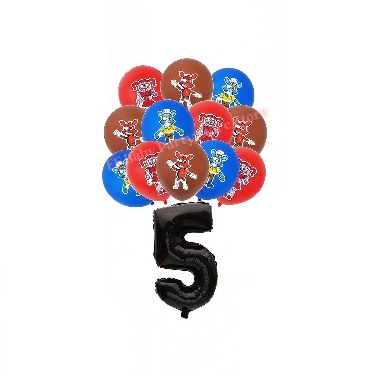Five Nights Bear Birthday Party Decorations Set for Kids Birthday Party Set Babs 19pcs Balloons-5 others