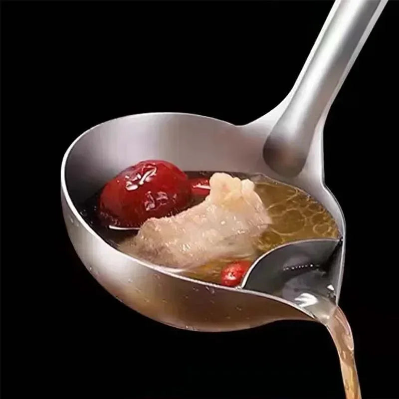 Stainless Steel Oil Skimmer Ladle & Soup Separator Spoon Oil Skimmer Ladle Babs