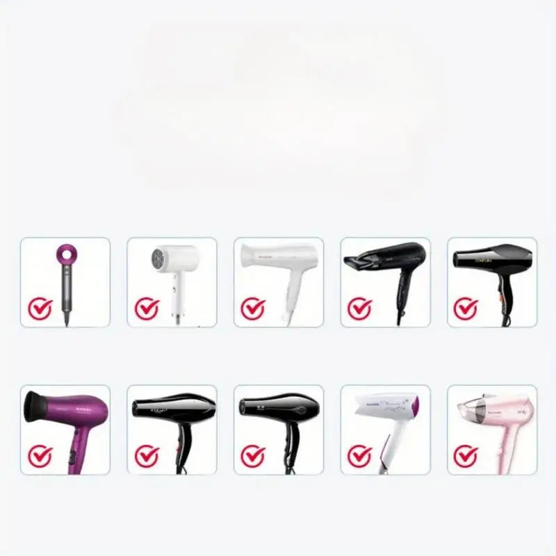 Wall-Mounted Hair Dryer Holder – Punch-Free Self-Adhesive Rack Bathroom Organizer Rack Babs
