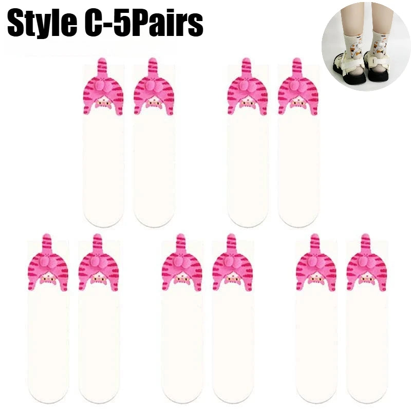 3D Dog Novelty Socks – Cute Animal Socks for Pet Lovers Novelty Animal Socks Babs Cat C-5Pairs One Size