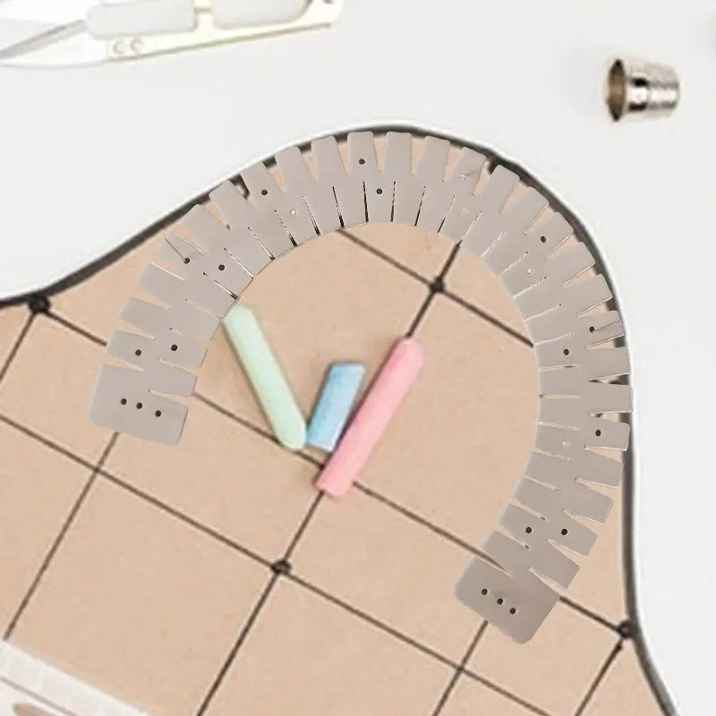 2Pcs Flexible Silicone Hemming Rulers – Heat Resistant Sewing Tool Sewing Hemming Tool Babs