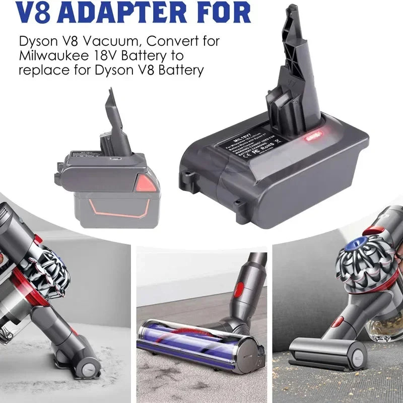 Makita 18V Battery Adapter for Dyson V6 V7 V8 | MT18V6 Battery Converter Adapter Babs