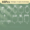 DIY Transparent Pressed Flower Bookmarks Kit – 20/40 Pcs DIY Craft Kit Babs 40Pcs