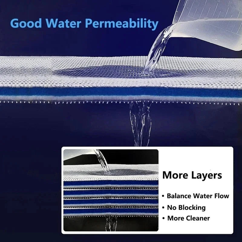 8D Aquarium Sponge Filter Pad – 8-Layer Fish Tank Filter Cotton Aquarium Filter Pad Babs