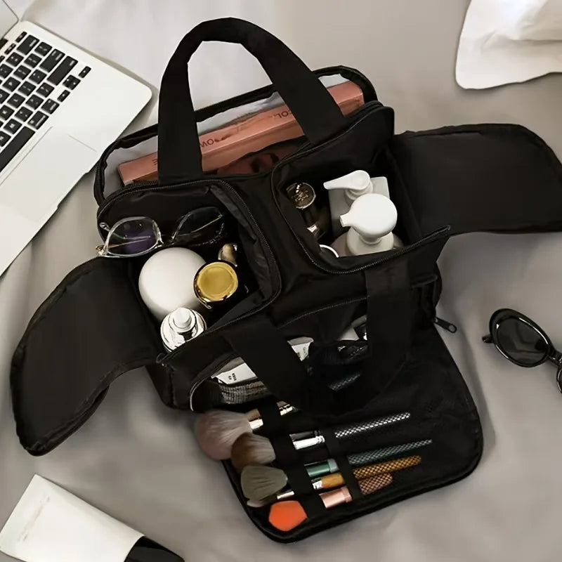 Women's Large Toiletry Bag – Wide-Open Puffy Makeup Organizer Toiletry & Makeup Bag Babs