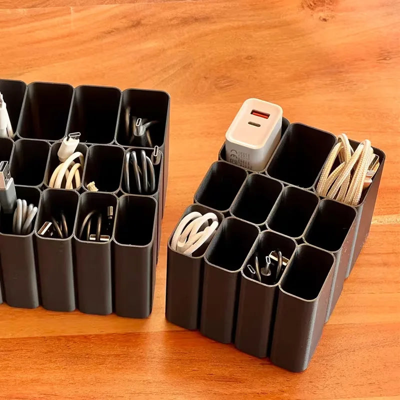 Cable Organiser Box with 11/22 Switch Cases – Desktop Storage Desktop Cable Organiser Babs