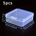Mini Clear Plastic Storage Boxes with Hinged Lid | Craft Organizer Clear Storage Box Babs 5pcs