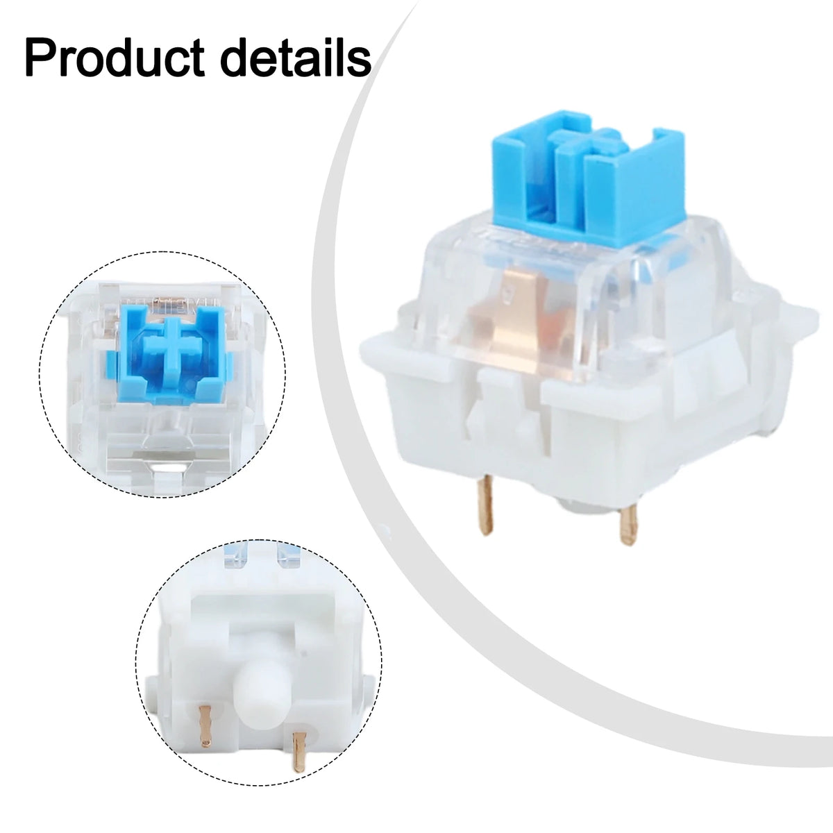 50-Pack 3-Pin Tactile Switches for MX Mechanical Keyboards Keyboard Switches Babs