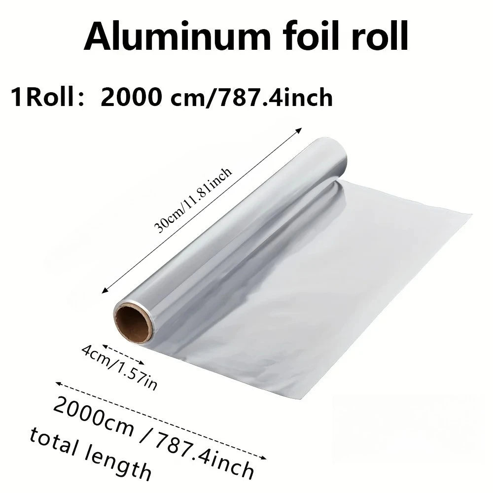 Heavy-Duty Aluminum Foil Roll 30cm – Oven, Grill & Air Fryer Aluminum Foil Roll Babs Brown