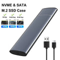 M.2 SSD Enclosure 10Gbps Aluminum NVMe SATA NGFF Tool-Free SSD Enclosure Babs NVME and SATA