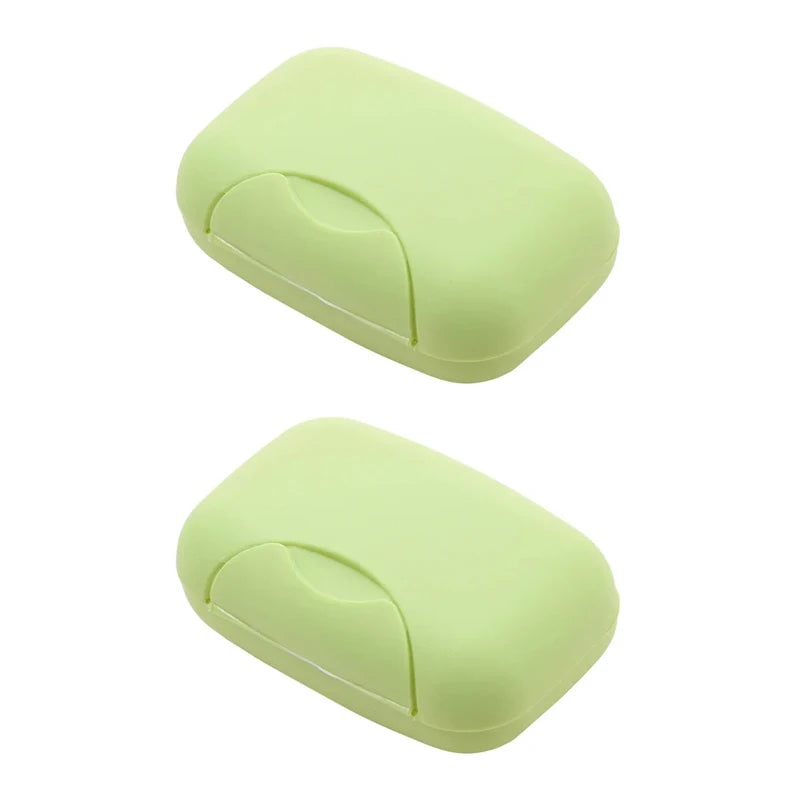 Portable Travel Soap Box with Lid – S/L Candy Color Holder Travel Soap Box Babs 2pcs Green L