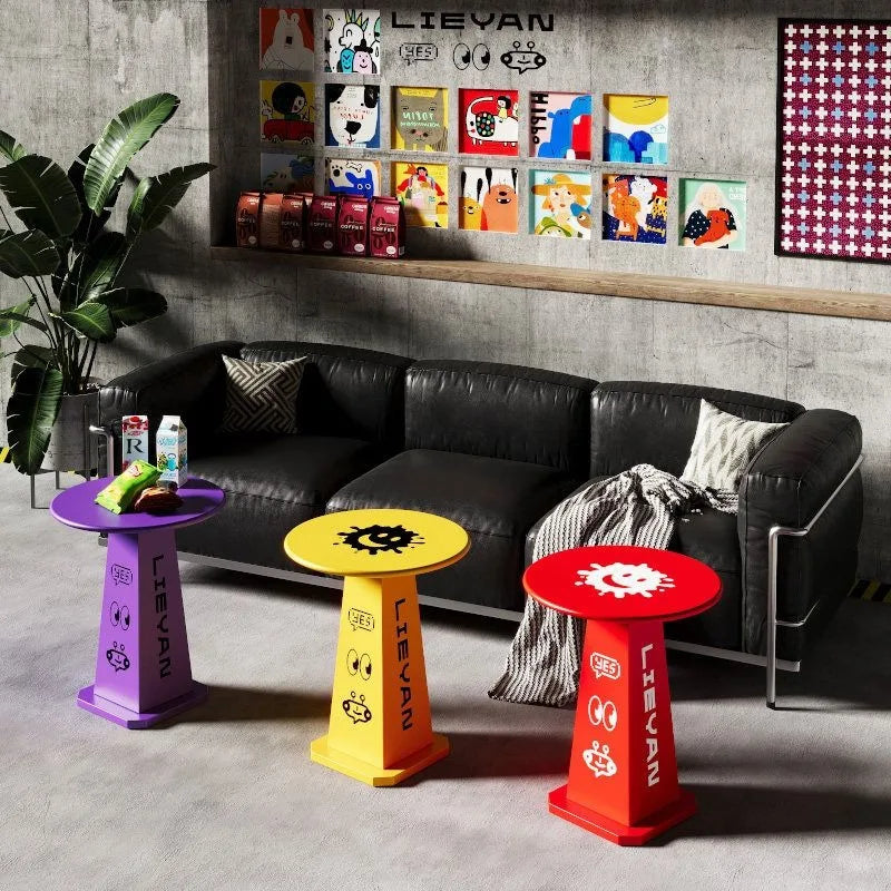 Modern Round Metal Side Table | Minimalist Living Room Coffee Table Round Side Table Babs