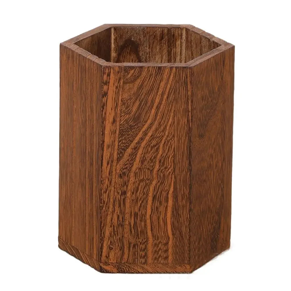 Wooden Desktop Pen Holder – INS Style Large Capacity Organizer Desktop Pen Organizer Babs B