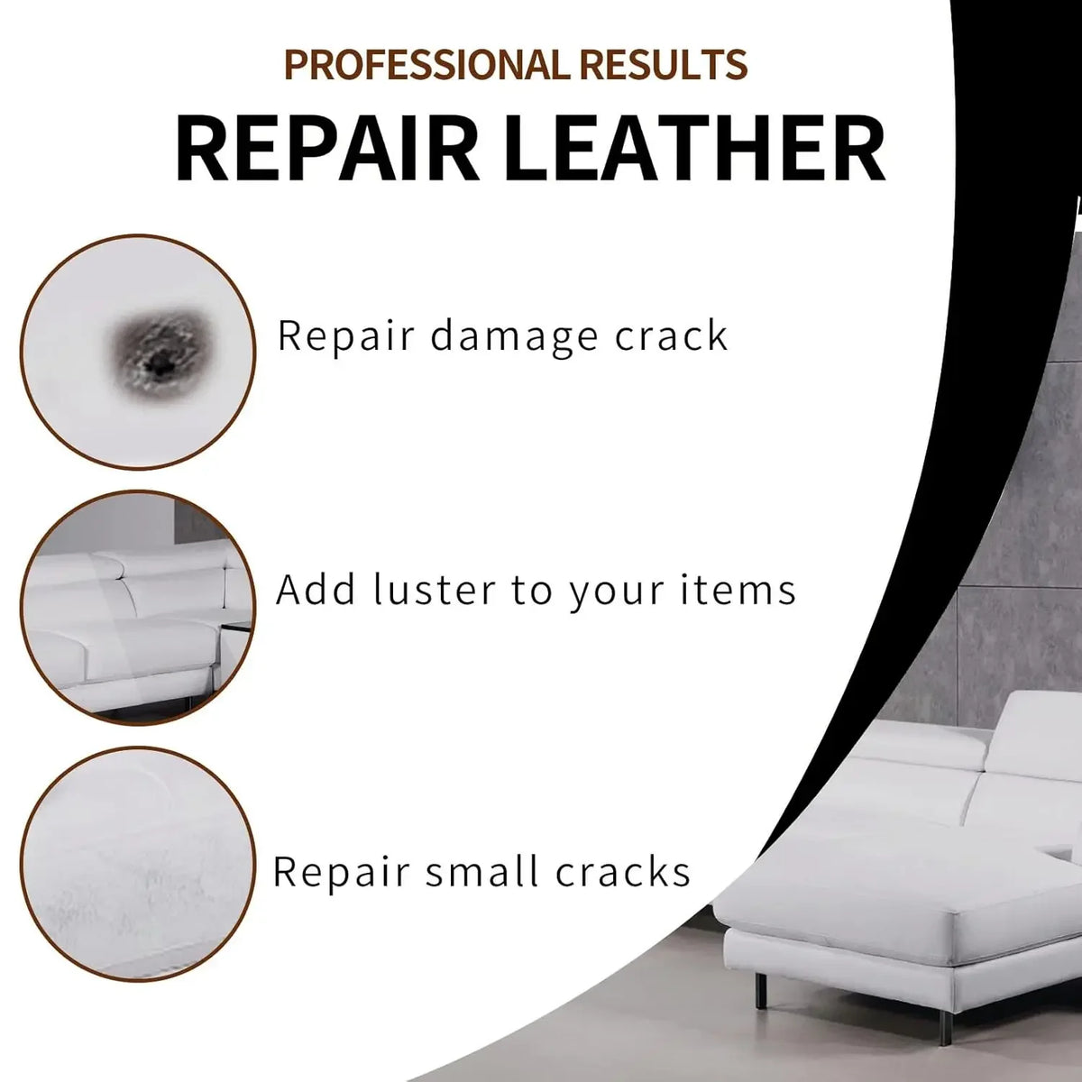 Leather Repair Cream – Scratches, Cracks, Car Seats & Sofa Leather Repair Cream Babs