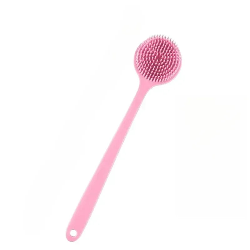 Silicone Bath Brush Long Handle Double-Sided Back Scrubber Bath Scrub Brush Babs