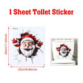 Christmas Snowman Toilet Sticker – Xmas Bathroom Decor 2025 Holiday Bathroom Sticker Babs style 2